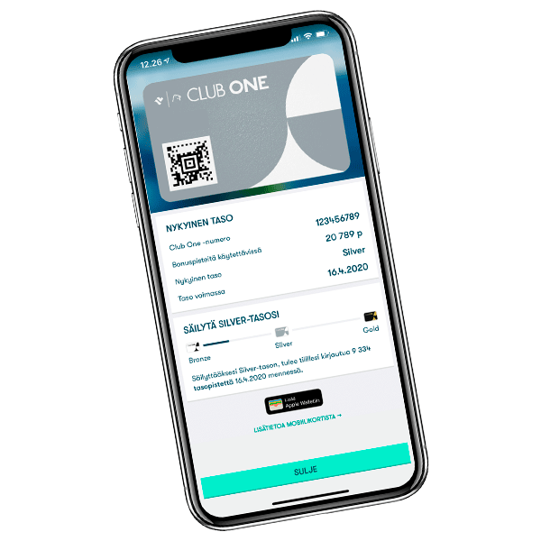 Club One -mobiilikortti