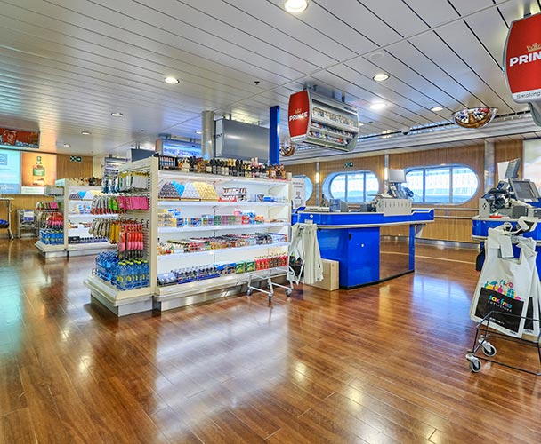 Taxfreebutiken Supermarket på kryssning till Tallinn