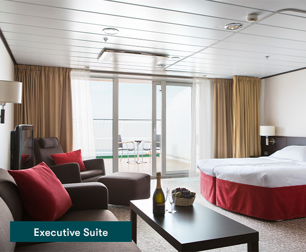 Vardagsrum i Executive Suit på Baltic Queen