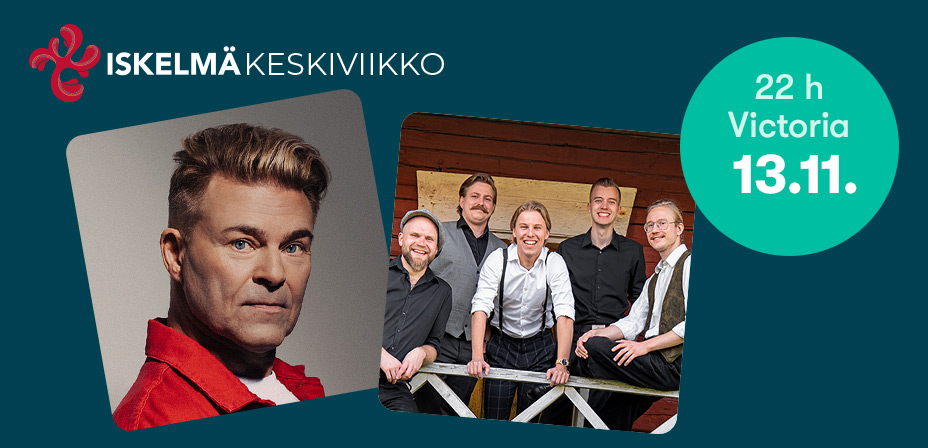 Ressu Redford sekä Komiat 13.11. Victorian Iskelmäkeskiviikkoristeilyllä