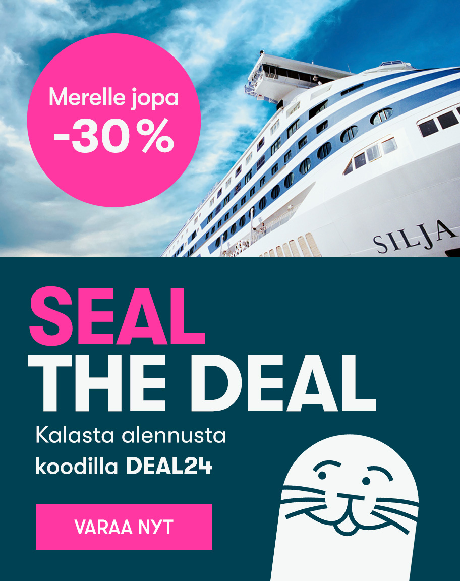 Seilaa talveen - alekoodilla DEAL24 jopa -30 % syksyn ja talven risteilyistä ja Tallinnan hotellimatkoista kun varaat 7.11.2024 mennessä.