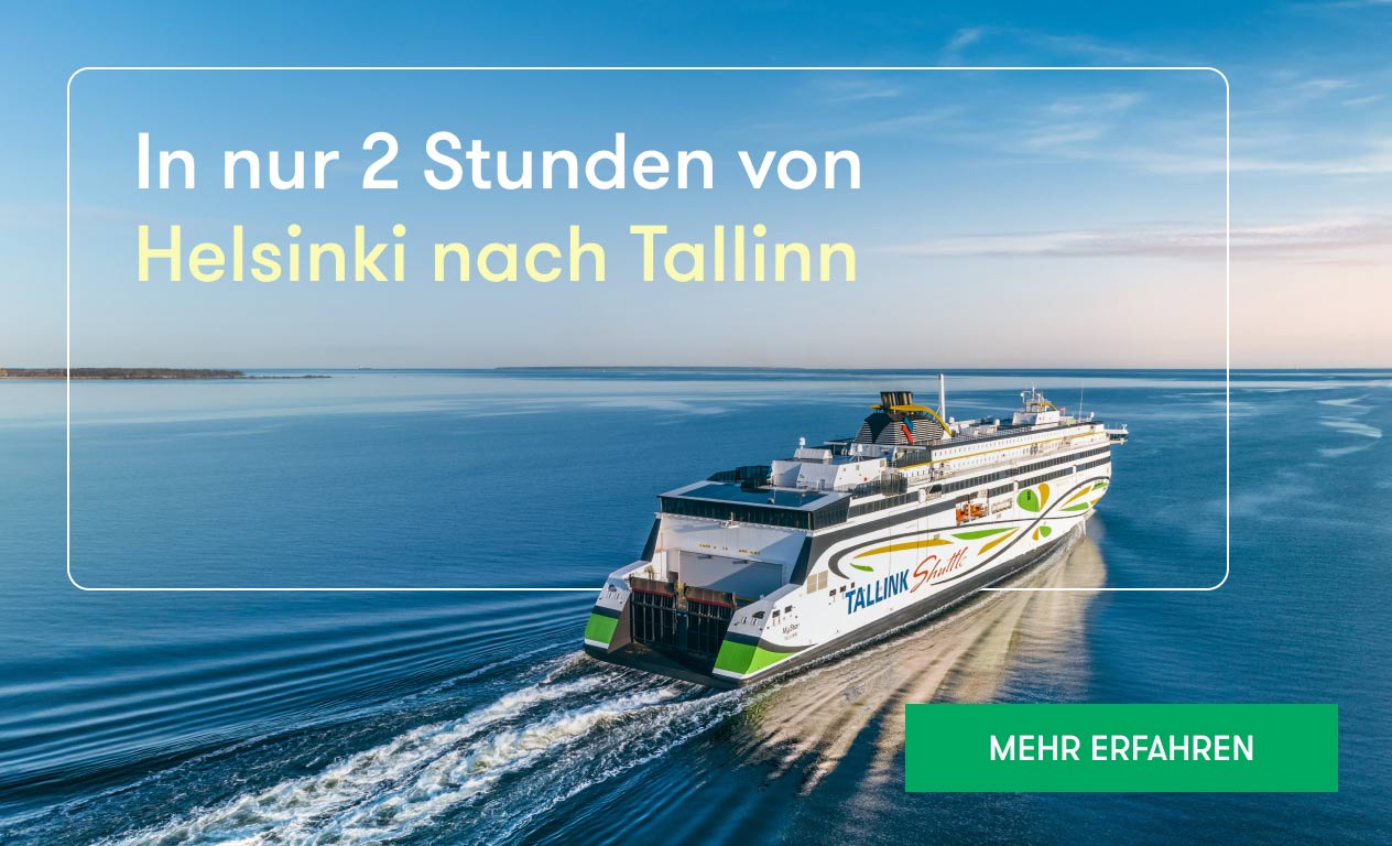 Helsinki-Tallinn. In nur 2 Stunden und das bis zu 6 Mal täglich pro Richtung. Der Schnellbus übers Wasser.